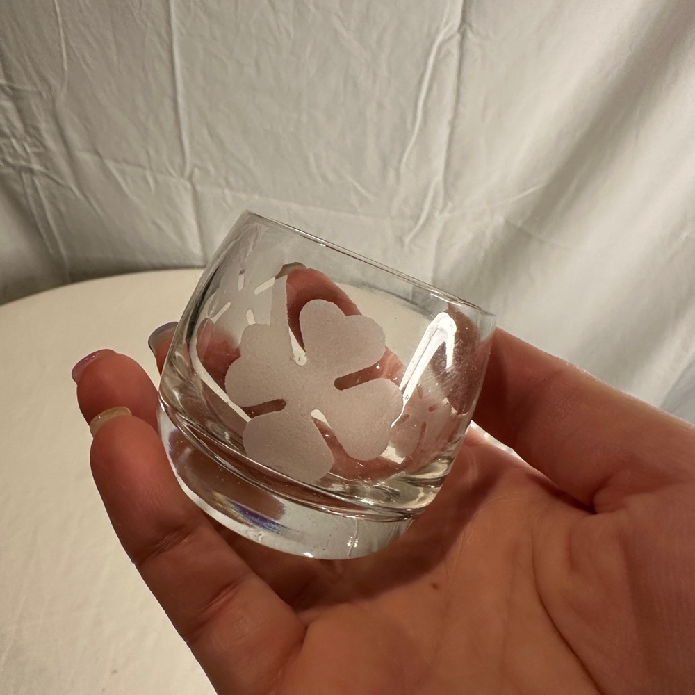 Irish four-leaf clover shamrock votive sipper St. Patrick’s Day